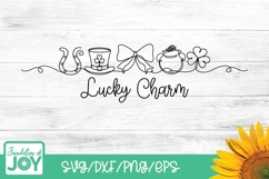 Lucky Charm svg, Continuous LIne art png, St Patricks Day Product Image 1