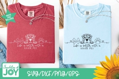 life is better with a shar pei, monoline svg, png, esp, dxf Product Image 4