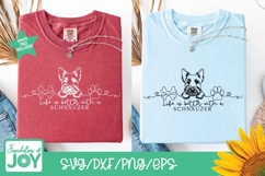 Life is better with a Schnauzer svg, continuous line png Product Image 4