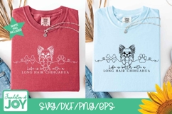 Life is better with a Long Hair Chihuahua png, monoline svg Product Image 4