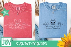 Life is better with Boston Terrier svg, continuous line png Product Image 4