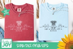 Life is better with a Boxer svg, continuous line art png Product Image 4