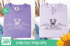 Life is better with a Wheaten Terrier svg, continuous line Product Image 4