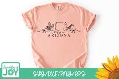 She's from Arizona svg, Continuous line png, Arizona Outline Product Image 4