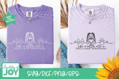 Life is better with a Shetland Sheepdog svg, continuous line Product Image 4