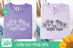 Oopsie Daisy svg, continuous line png, flower line art Product Image 4