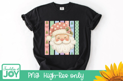 Santa Claus png, Christmas Sublimation, Striped Santa shirt Product Image 2