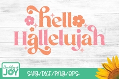 Hello Hallelujah svg, Christian Boho quote svg, Relgious Product Image 1