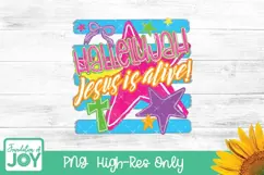 Hallelujah Sublimation, Jesus is Alive png, Neon Shirt art Product Image 5