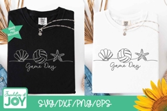 Beach Volleyball Game Day svg, continuous line art, game png Product Image 5