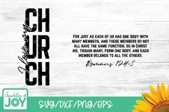 I love my church svg, Romans 12:4-5 shirt art, church family Product Image 1