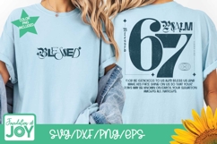 Psalm 67 svg, Blessed png, distressed shirt art, trendy svg Product Image 6