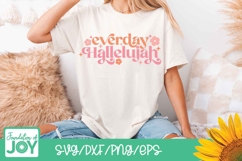 Everyday Hallelujah svg, Christian Boho quote svg, Flowers Product Image 2