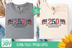 4th of July PNG 250 Years of Freedom Design, Patriotic USA Product Image 2