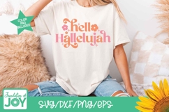 Hello Hallelujah svg, Christian Boho quote svg, Relgious Product Image 2
