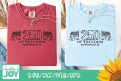 4th of July PNG 250 Years of Freedom Design, Patriotic USA Product Image 3