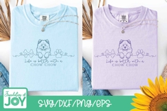 Life is better with a Chow Chow png, continuous line art Product Image 3