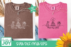 Birthday Girl T-Shirt png, continuous line art svg Product Image 3