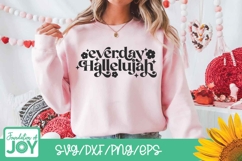 Everyday Hallelujah svg, Christian Boho quote svg, Flowers Product Image 4