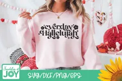 Everyday Hallelujah svg, Christian Boho quote svg, Flowers Product Image 4
