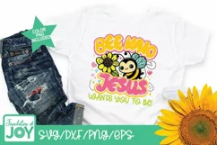 Bee who Jesus wants you to be, Christian Kid svg, Spring png Product Image 3