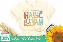 Hallelujah svg, Groovy svg, Flowers svg, Christian svg Product Image 4