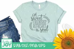 A sweet friendship refreshes the soul svg, Bible Verse svg Product Image 2