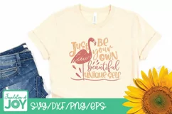 Just be your own self svg, Flamingo svg, Quote svg, Phrase Product Image 2