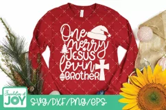 One merry Jesus lovin brother svg, Christmas brother svg Product Image 2