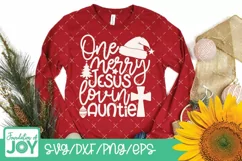 One merry Jesus lovin Auntie svg, Christmas auntie svg Product Image 2