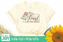 Trust in the Lord svg, Rose svg, Flower svg, Bible verse svg Product Image 2