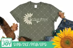 Grow in Grace svg, Bible Verse svg, Sunflower svg Product Image 3