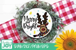 Christmas Door Signs, Christmas Characters svg, Round wood Product Image 10