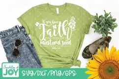 Faith of a Mustard Seed svg, Flowers svg, Bible Verse svg Product Image 2