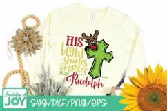 Christmas Sying Svg, Christian svg, Rudolph svg, Cross svg Product Image 4