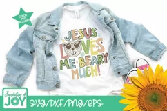 Jesus loves me beary much, Christian Toddler Tshirt png Product Image 3