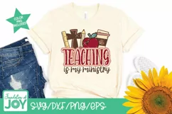 Teaching is my ministry svg, Christian Teacher PNG Product Image 3
