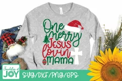 One merry Jesus lovin mama svg, Christmas Mom svg, Religious Product Image 3