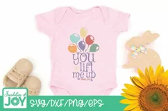 You lift me up svg, Balloons svg, Bible verse svg, Christian Product Image 3