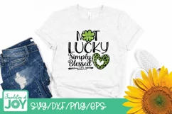 Not Lucky Simply Blessed SVG, Dxf, Eps, PNG, St Patricks Day Product Image 2