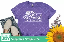 Trust in the Lord svg, Rose svg, Flower svg, Bible verse svg Product Image 3
