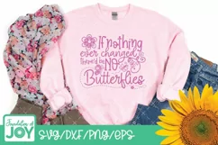 Butterflies svg, Spring svg, Flowers svg, Quote svg, Phrase Product Image 3
