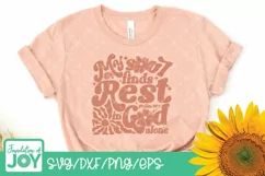My soul finds rest, Christian Groovy Summer svg, Bible Verse Product Image 4