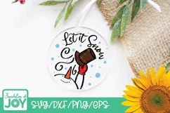 Christmas Door Signs, Christmas Characters svg, Round wood Product Image 7