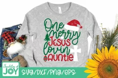 One merry Jesus lovin Auntie svg, Christmas auntie svg Product Image 3