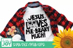 Jesus loves me beary much, Christian Toddler Tshirt png Product Image 4