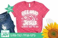 Bee who Jesus wants you to be, Christian Kid svg, Spring png Product Image 4