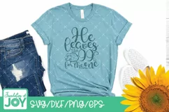He leaves the 99 for the one Svg, Bible Verse svg, Sheep Png Product Image 3