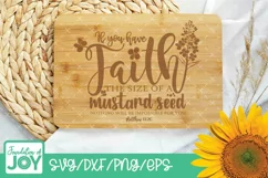 Faith of a Mustard Seed svg, Flowers svg, Bible Verse svg Product Image 3