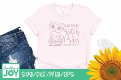 Watch and pray svg, Bible verse svg, Owl svg, Christian svg Product Image 2